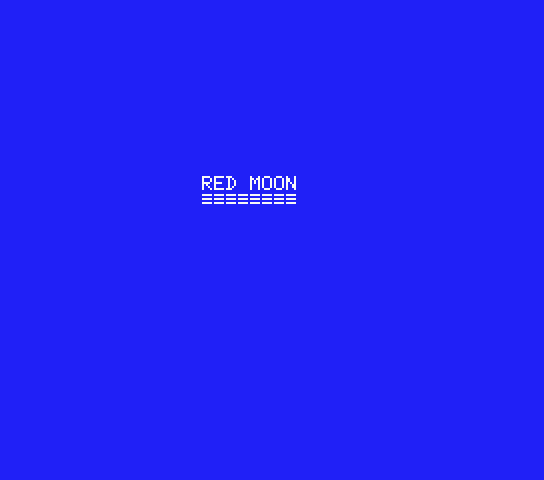 MSX Games World - Red Moon
