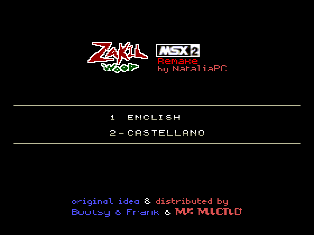 MSX Games World - Zakil Wood MSX2 Remake