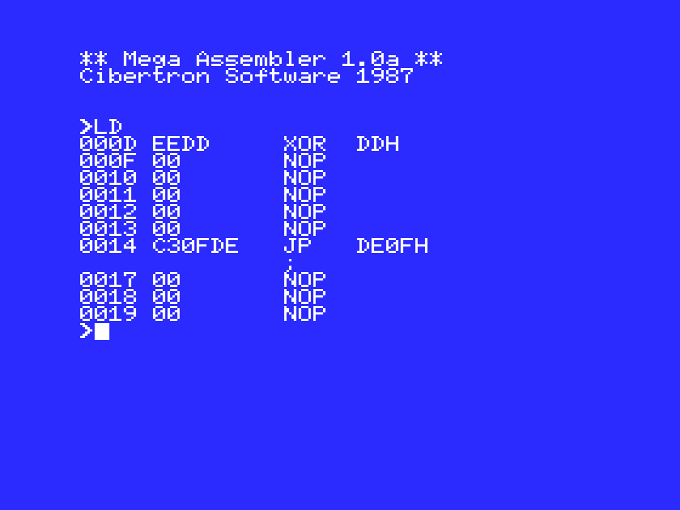 MSX Games World - Mega Assembler